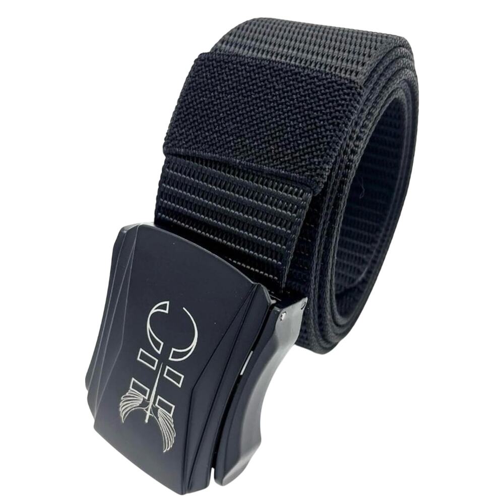 HC Logo Belt Black Nylon Metal Buckle Heavy Duty Cut to Fit 51" Brand New